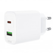 Acefast Dual Wall Charger 20W - захранване за ел. мрежа с USB-A и USB-C изходи и технология за бързо зареждане (бял) 4