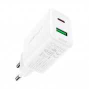 Acefast Dual Wall Charger 20W USB-C And USB-A 20W, PPS, PD, QC 3.0, AFC, FCP (white) 3