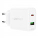 Acefast Dual Wall Charger 20W - захранване за ел. мрежа с USB-A и USB-C изходи и технология за бързо зареждане (бял) 1
