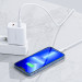 Acefast Dual Wall Charger 20W - захранване за ел. мрежа с USB-A и USB-C изходи и технология за бързо зареждане (бял) 8