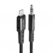 Acefast MFi Audio Cable With Lightning Connector - качествен аудио кабел от Lightning към 3.5 мм. аудио жак (120 см) (черен) 