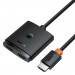 Baseus AirJoy Bidirectional HDMI Switch Splitter 4K 60Hz With HDMI Cable (B01331105111-01) - 2-портов HDMI превключвател за компютри и монитори (черен) 1