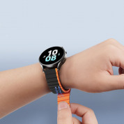 Dux Ducis Silicone Magnetic Strap 22mm (LD Version) - магнитна силиконова каишка за Samsung Galaxy Watch, Huawei Watch, Xiaomi, Garmin и други часовници с 22мм захват (черен-оранжев) 1