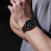Dux Ducis Silicone Magnetic Strap 22mm (LD Version) - магнитна силиконова каишка за Samsung Galaxy Watch, Huawei Watch, Xiaomi, Garmin и други часовници с 22мм захват (черен-оранжев) 3