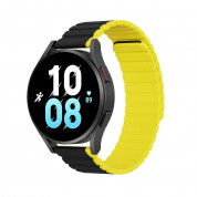 Dux Ducis Silicone Magnetic Strap 22mm (LD Version) for Samsung Galaxy Watch, Huawei Watch, Xiaomi, Garmin and other watches (black-yellow)