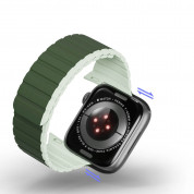 Dux Ducis Silicone Magnetic Strap (LD Version) - магнитна силиконова каишка за Apple Watch 42мм, 44мм, 45мм, Ultra 49мм (зелен) 7