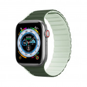 Dux Ducis Silicone Magnetic Strap (LD Version) - магнитна силиконова каишка за Apple Watch 42мм, 44мм, 45мм, Ultra 49мм (зелен)