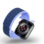 Dux Ducis Silicone Magnetic Strap (LD Version) - магнитна силиконова каишка за Apple Watch 42мм, 44мм, 45мм, Ultra 49мм (син) 7