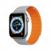Dux Ducis Silicone Magnetic Strap (LD Version) - магнитна силиконова каишка за Apple Watch 42мм, 44мм, 45мм, Ultra 49мм (сив-оранжев) 1