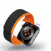Dux Ducis Silicone Magnetic Strap (LD Version) - магнитна силиконова каишка за Apple Watch 42мм, 44мм, 45мм, Ultra 49мм (черен-оранжев) 8