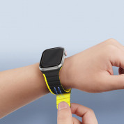 Dux Ducis Silicone Magnetic Strap (LD Version) - магнитна силиконова каишка за Apple Watch 42мм, 44мм, 45мм, Ultra 49мм (черен-жълт) 1