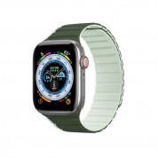 Dux Ducis Silicone Magnetic Strap (LD Version) - магнитна силиконова каишка за Apple Watch 38мм, 40мм, 41мм (зелен)