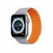 Dux Ducis Silicone Magnetic Strap (LD Version) - магнитна силиконова каишка за Apple Watch 38мм, 40мм, 41мм (сив-оранжев) 1