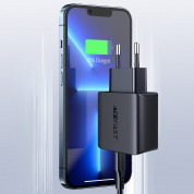 Acefast PD Fast Charger USB-C 20W - захранване за ел. мрежа с USB-C изход с технология за бързо зареждане (черен)  6
