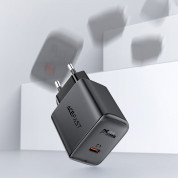 Acefast PD Fast Charger USB-C 20W - захранване за ел. мрежа с USB-C изход с технология за бързо зареждане (черен)  3