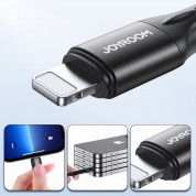 Joyroom Fast Charging USB-C to Lightning Cable PD 20W - USB-C към Lightning кабел за Apple устройства с Lightning порт (100 см) (черен)  8