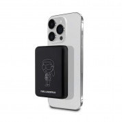 Karl Lagerfeld Ikonik NFT Magnetic Wireless Power Bank 3000 mAh - преносима външна батерия с USB-C порт и безжично зареждане с MagSafe (черен)