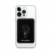 Karl Lagerfeld Ikonik NFT Magnetic Wireless Power Bank 3000 mAh - преносима външна батерия с USB-C порт и безжично зареждане с MagSafe (черен) 1