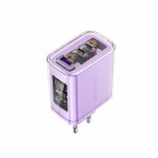 Acefast A45 Crystal Series 65W GaN Fast Charger (purple)  1