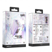Acefast A45 Crystal Series 65W GaN Fast Charger (purple)  4