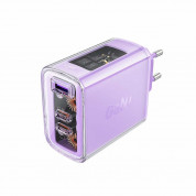 Acefast A45 Crystal Series 65W GaN Fast Charger (purple) 