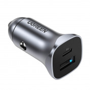 Ugreen Fast Car Charger USB-C & USB-A 30W PD PPS (gray)  2