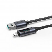 Joyroom USB-A to Lightning Cable with LED Display - USB-A към Lightning кабел с LED дисплей за Apple устройства с Lightning порт (120 см) (черен) 4