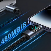 Joyroom USB-A to Lightning Cable with LED Display - USB-A към Lightning кабел с LED дисплей за Apple устройства с Lightning порт (120 см) (черен) 9