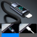 Joyroom USB-A to Lightning Cable with LED Display - USB-A към Lightning кабел с LED дисплей за Apple устройства с Lightning порт (120 см) (черен) 9