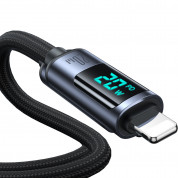 Joyroom USB-C to Lightning Cable with LED Display, 20W, 120 cm (black)  2