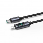 Joyroom USB-C to Lightning Cable with LED Display 20W - USB-C към Lightning кабел за Apple устройства с Lightning порт (120 см) (черен) 3