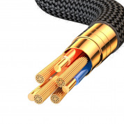 Joyroom USB-A to USB-C Cable with LED Display 66W - здрав кабел с въжена оплетка с бързо зареждане за устройства с USB-C порт (120 см) (черен) 2