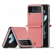 Dux Ducis Bril Book Case - кожен кейс за Samsung Galaxy Z Flip 4 (розов)