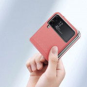 Dux Ducis Bril Book Case - кожен кейс за Samsung Galaxy Z Flip 4 (розов) 2