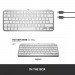 Logitech MX Keys Mini Wireless Illuminated US Keyboard - безжична клавиатура с подсветка за Mac (бял-сив) 8