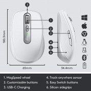 Logitech MX Anywhere 3 Wireless Mouse - безжична мишка за PC и Mac (бял) 11