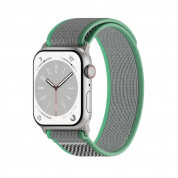 Next One Athletic Loop - текстилна каишка за Apple Watch 38мм, 40мм, 41мм (сив-зелен)