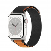 Next One Adventure Loop - текстилна каишка за Apple Watch 42мм, 44мм, 45мм, Ultra 49мм (черен-оранжев) 2
