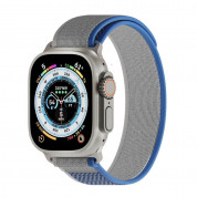 Next One Athletic Loop - текстилна каишка за Apple Watch 42мм, 44мм, 45мм, Ultra 49мм (сребрист-син)