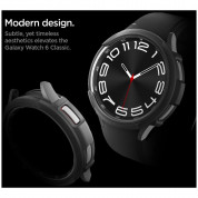 Spigen Liquid Air Case - качествен силиконов (TPU) кейс за Samsung Galaxy Watch 6 Classic 47мм (черен) 13