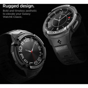 Spigen Rugged Armor Pro Case - удароустойчив TPU кейс за Samsung Galaxy Watch 6 Classic 43мм (черен) 13