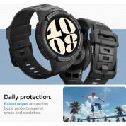 Spigen Rugged Armor Pro Case - удароустойчив TPU кейс за Samsung Galaxy Watch 6 40мм (черен) 14