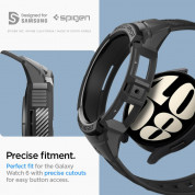 Spigen Rugged Armor Pro Case - удароустойчив TPU кейс за Samsung Galaxy Watch 6 40мм (черен) 16