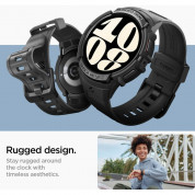 Spigen Rugged Armor Pro Case - удароустойчив TPU кейс за Samsung Galaxy Watch 6 40мм (черен) 11