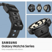 Spigen Rugged Armor Pro Case - удароустойчив TPU кейс за Samsung Galaxy Watch 6 40мм (черен) 10