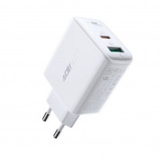Acefast A5 Dual Port Wall Charger 32W USB-C And USB-A (white)