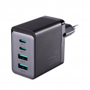 Joyroom GaN Ultra Fast Charger Kit 67W - захранване за ел. мрежа за лаптопи, смартфони и таблети с 2xUSB-A и 2xUSB-C изходи с технология за бързо зареждане и USB-C кабел (черен) 3