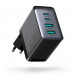 Joyroom GaN Ultra Fast Charger Kit 67W - захранване за ел. мрежа за лаптопи, смартфони и таблети с 2xUSB-A и 2xUSB-C изходи с технология за бързо зареждане и USB-C кабел (черен) 3