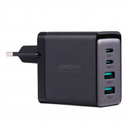 Joyroom GaN Ultra Fast Charger Kit 67W - захранване за ел. мрежа за лаптопи, смартфони и таблети с 2xUSB-A и 2xUSB-C изходи с технология за бързо зареждане и USB-C кабел (черен) 5
