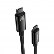 Baseus Tungsten Gold USB-C to USB-C Cable 240W (CAWJ040201) - кабел с бързо зареждане за устройства с USB-C порт (300 см) (черен)  1